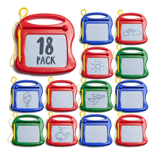 Prextex 18 Pack De Mini Minima De Arriga Magnética Para Niño