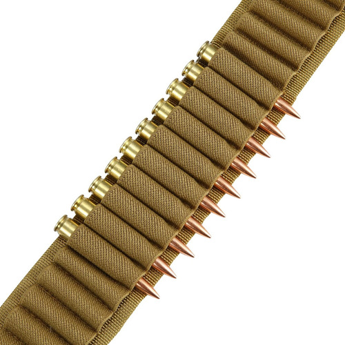 Bandolera Carrillera Rifle 556 762 Tiro Porta Cartuchos Fusi Color Marrón