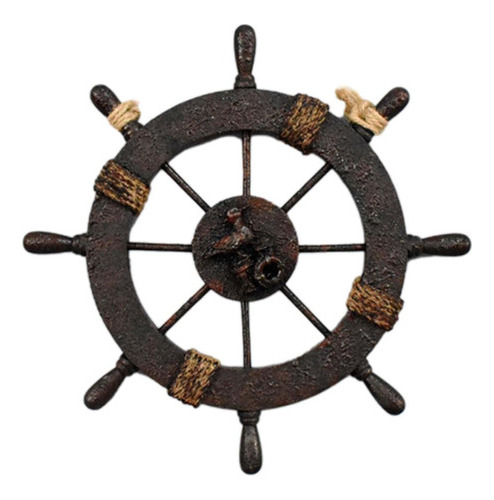 Decoración De Pared Para Volante De Barco De Madera, 28 Cm [