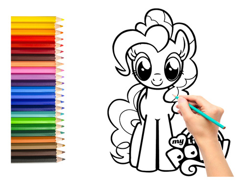 Mi Pequeña Pony Libro Colorear Pintar