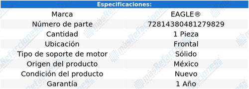 Soporte Motor Frontal Suzuki Sx4 L4 2.0l 07-13 Eagle