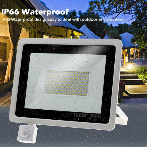 Reflector Sensor De Movimiento Jardín Exterior 100w