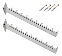 Comprar X2 Percheros Flecha Inclinado Comercial Organizador Pared