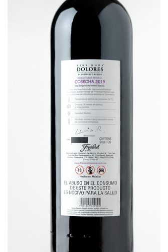 Vino Tinto Viña Dolores Merlot Gran Reserva, 750 ml