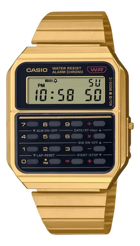 Casio negro y dorado new arrivals
