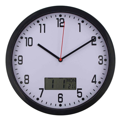 W Reloj De Pared Con Fecha Y Temperatura Reloj De Pared