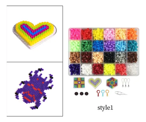 Perlas Hama Beads Fuse Beads Pixel Art, 2400 Unidades, Niños