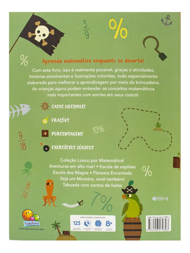 Louco Por Matemática: Aventuras Em Alto Mar!, De White Star S.r.l.. Editorial Todolivro, Capa Mole Em Português