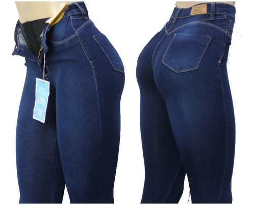 Calça Sawary Jeans Hot Pants Cintura Alta Super Lipo