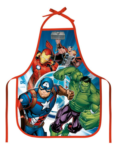Avental Escolar Infantil Vingadores Avengers Plástico Dac 