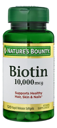 Biotin Ultrafuerte 10.000 Mcg, 120 Softgels 