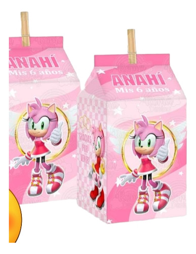 Caja Milk Box Golosinero Amy Rose X 10 