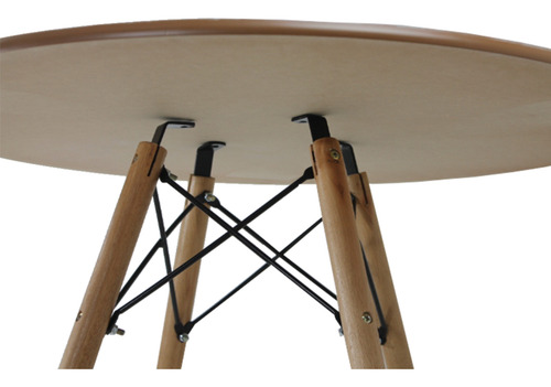 Mesa Redonda Jantar 70cm Frejó Madeirado Base Eiffel Cp