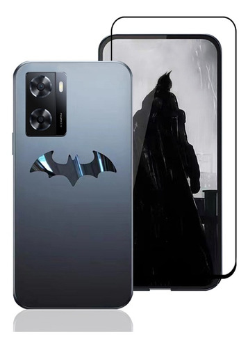 Funda Para Oppo A77 4g Matte Con Logotipo Y Vidrio Mica