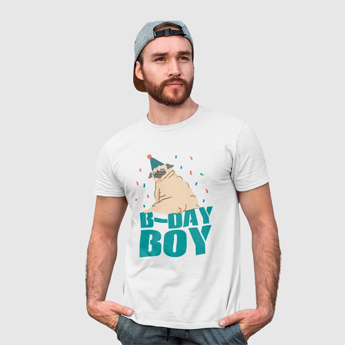 Playera De Cumpleaños B-day Boy - Perrito Pug