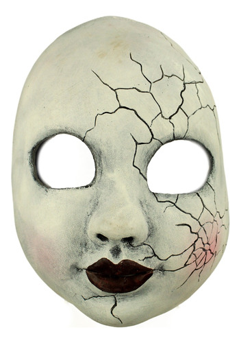 Máscara Muñeca Cara Rota Creepy Doll Disfraz Halloween