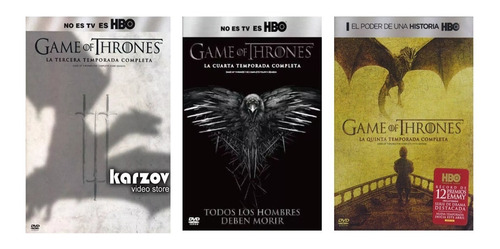 Game Of Thrones Juego De Tronos Paquete Temporadas 3 4 5 Dvd