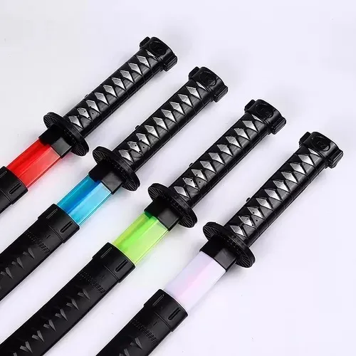 Espada de juguete para niños Samurai Ninja con luz y sonido, color rojo