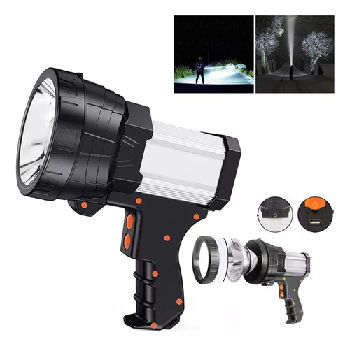 Lanterna Portátil Focus De 1200 Lúmens Led Spot Light Campin