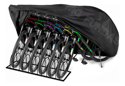 Cobertor Impermeable Shimano Para 6 Bicicletas Rodado Grande