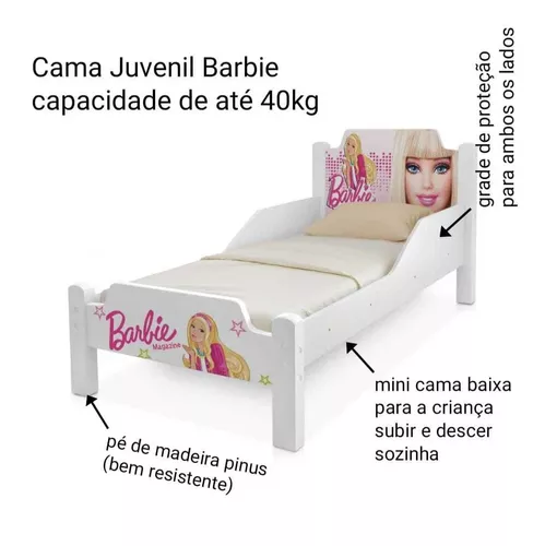 Caminha Infantil Da Barbie Quarto Menina Com Colchão