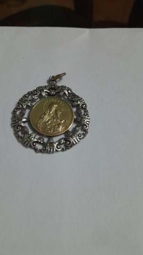 Medalla Metal Virgen Rosario Marquesinas Antiguas (Usado)