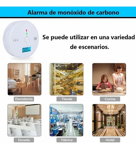 2pcs Alarma Detector De Gas Y Humo Monoxido De Carbono
