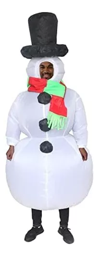 Disfraz Inflable De Muñeco De Nieve Para Adultos Disfraz Div