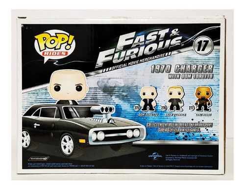 Funko Pop Dom Toretto Con 1970 Dodge Charger Fast & Furious