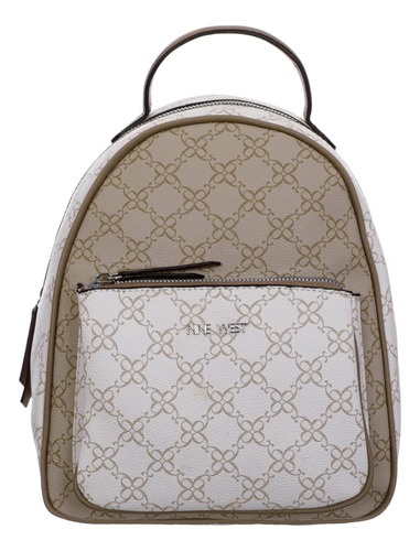 Nine West Sloane Mochila Mediana Logo Blanco Multi