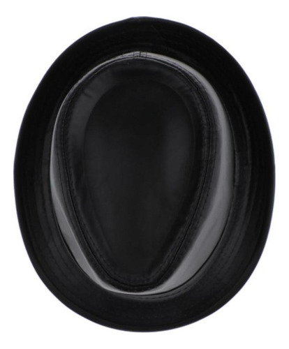 W Sombrero De Copa De Cuero Pu Gorro De Jazz Clásico Unisex