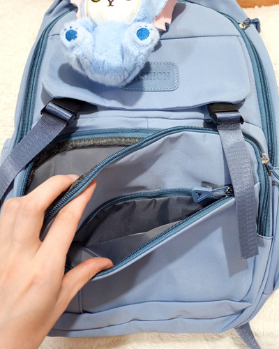 Mochila Escolar Mofusand Stitch Llavero Pin Regalo Kawaii