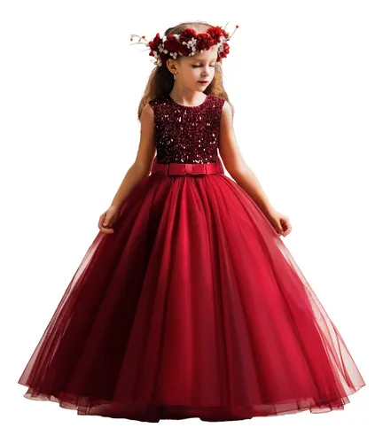 Vestidos rojos elegantes para niñas hotsell