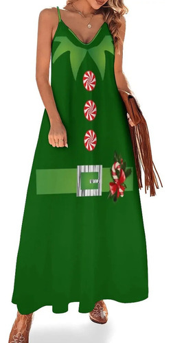 Disfraz De Elfo Verde For Feliz Navidad, De Papá Noel, Elfo