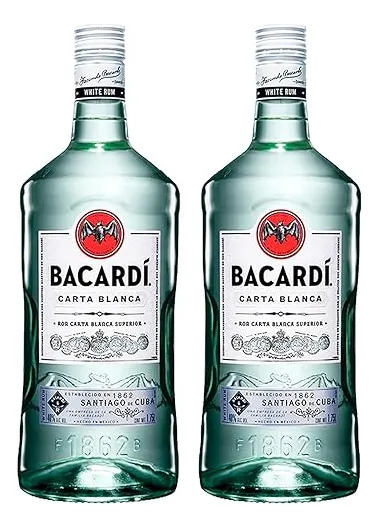 Pack X2 Unidades De Ron Bacardí Carta Blanca 1.75l