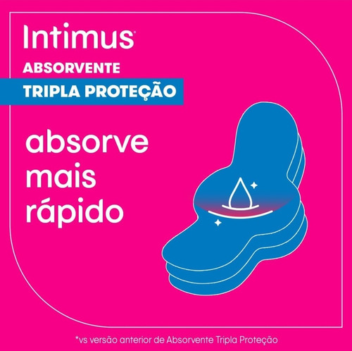 Intimus Absorvente Tripla Proteção Seca C/aba 16un. Kit 2pac
