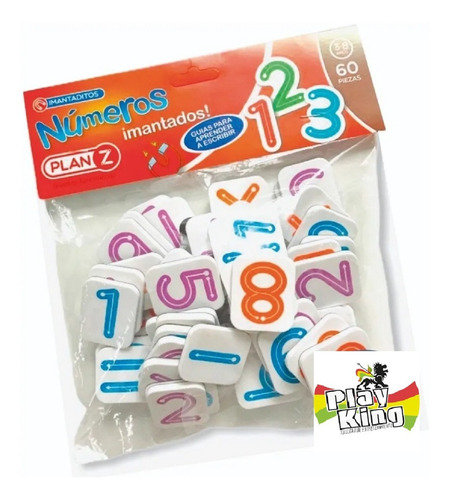 Imagen 2 de 6 de Numeros Imantados Goma Eva 60 Piezas Plan Z Playking