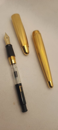 Caneta Alfred Dunhill Banhada A Ouro, Tinteiro E Esferográfi