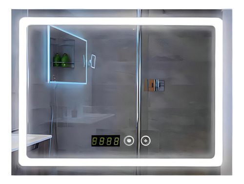 Espejo rectangular de pared Goodwill 71634 con luz fría de 60cm x 80cm con 80cm de diámetro eléctrico