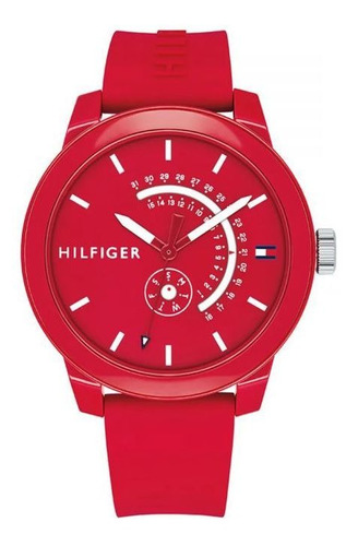 Reloj Tommy Hilfiger 1791480 Silicón Rojo Hombre *original