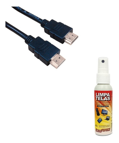 Kit 2em1 Brasforma Limpa Tela+cabo Hdmi 1.8 Metros