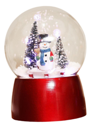 Bola De Nieve Musical Navideña Con Luz De Noche Para La