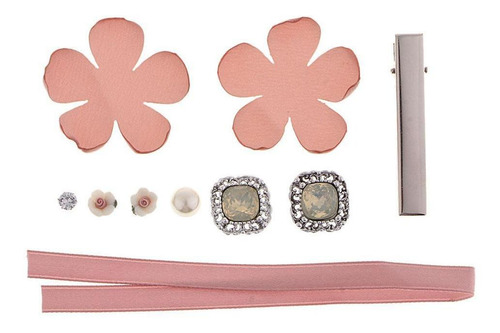 Imagen 6 de 8 de Kit De 10pcs Accesorio De Pin De Pelo Incluye Perla De Flor