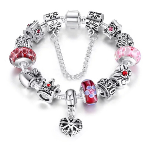 Pulsera Fina Plata 925 Charms Alta Calidad