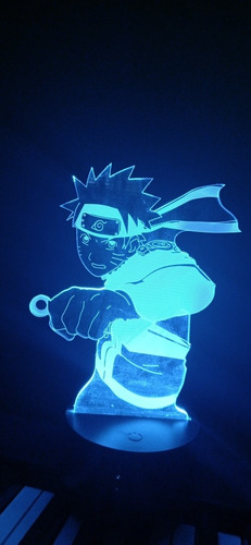 Naruto 3d Led Decoración Noche Con Accesorio Y Control. 