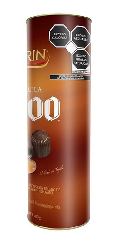 Imagen 2 de 3 de Turin Chocolate Semiamargo Relleno De Tequila 1800 200g