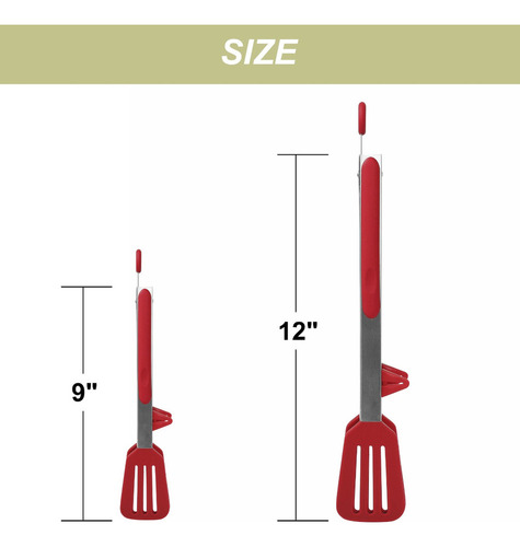 · 2 Pinza Para Cocina De Silicona Acero Inoxidable Kit