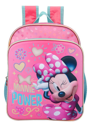 Mochila Escolar Infantil Con Luces Ruz Minnie Mouse Disney
