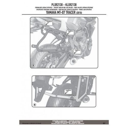 Imagen 7 de 10 de Soporte Lateral Givi Yamaha Mt07 Tracer P/baules K33 O V35