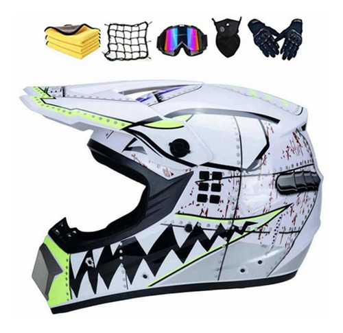 Casco Mnbvc  De Motocicleta Para Niños,  De Atv Para Jóv Csc